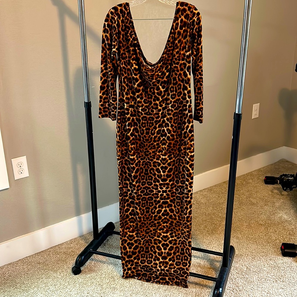 Leopard Maxi with 3/4 Sleeves